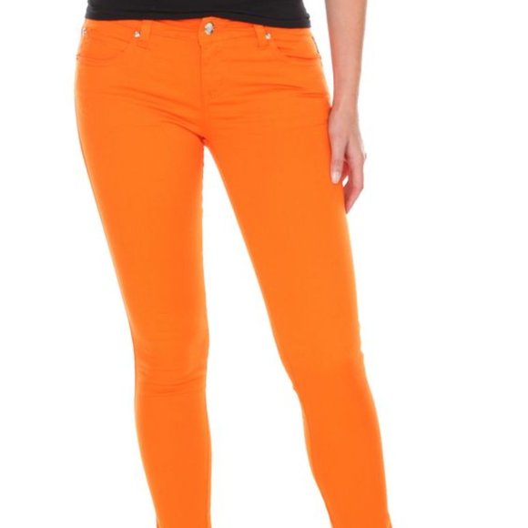 *Clearance* NWOT Hot Topic Tripp NYC Orange Skinny Jeans Junior Size 7 - Picture 5 of 5